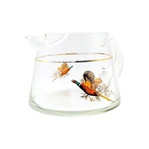 West Virginia Glass Specialty Pheasant In Flight Small Pitcher, Hard to Find